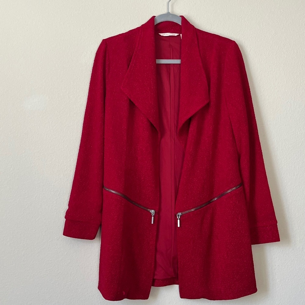Soft Surroundings Red Womens Jacket Size SM In LIKE NEW CONDITION